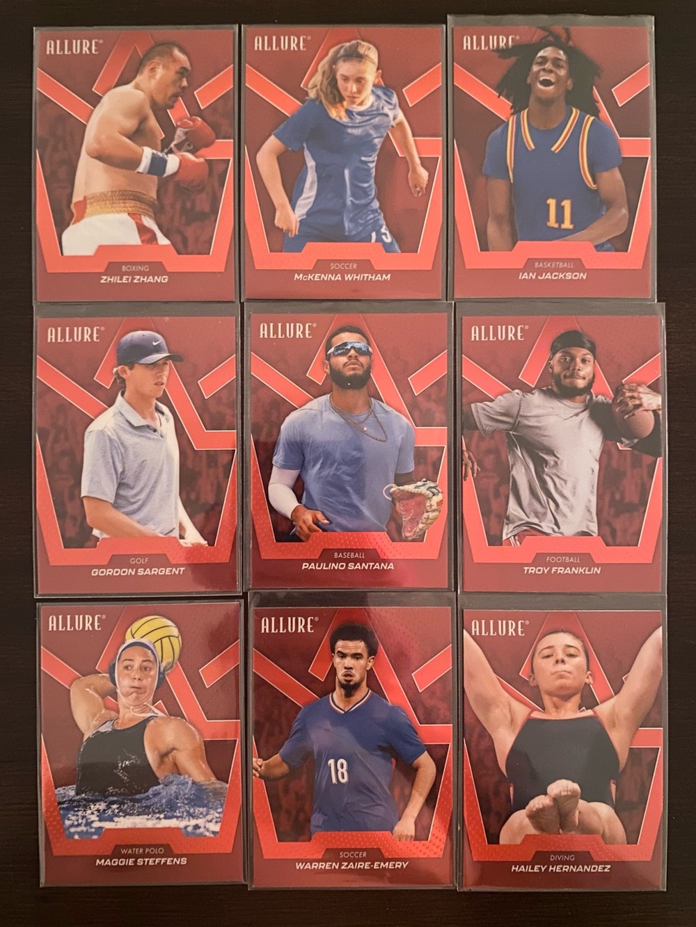 2025 Allure Goodwin Champions Red Rainbow Lot (9 Cards)
